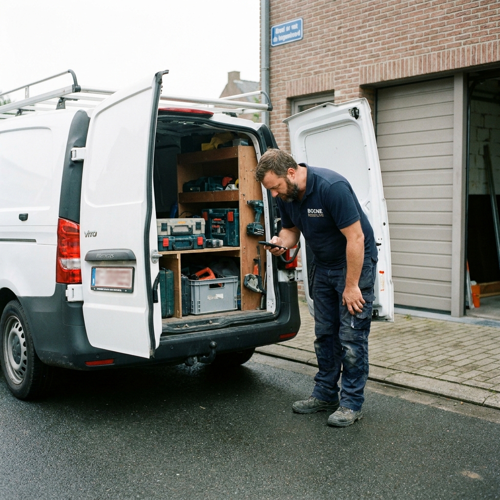ZZP'er met Mercedes Vito bestelwagen