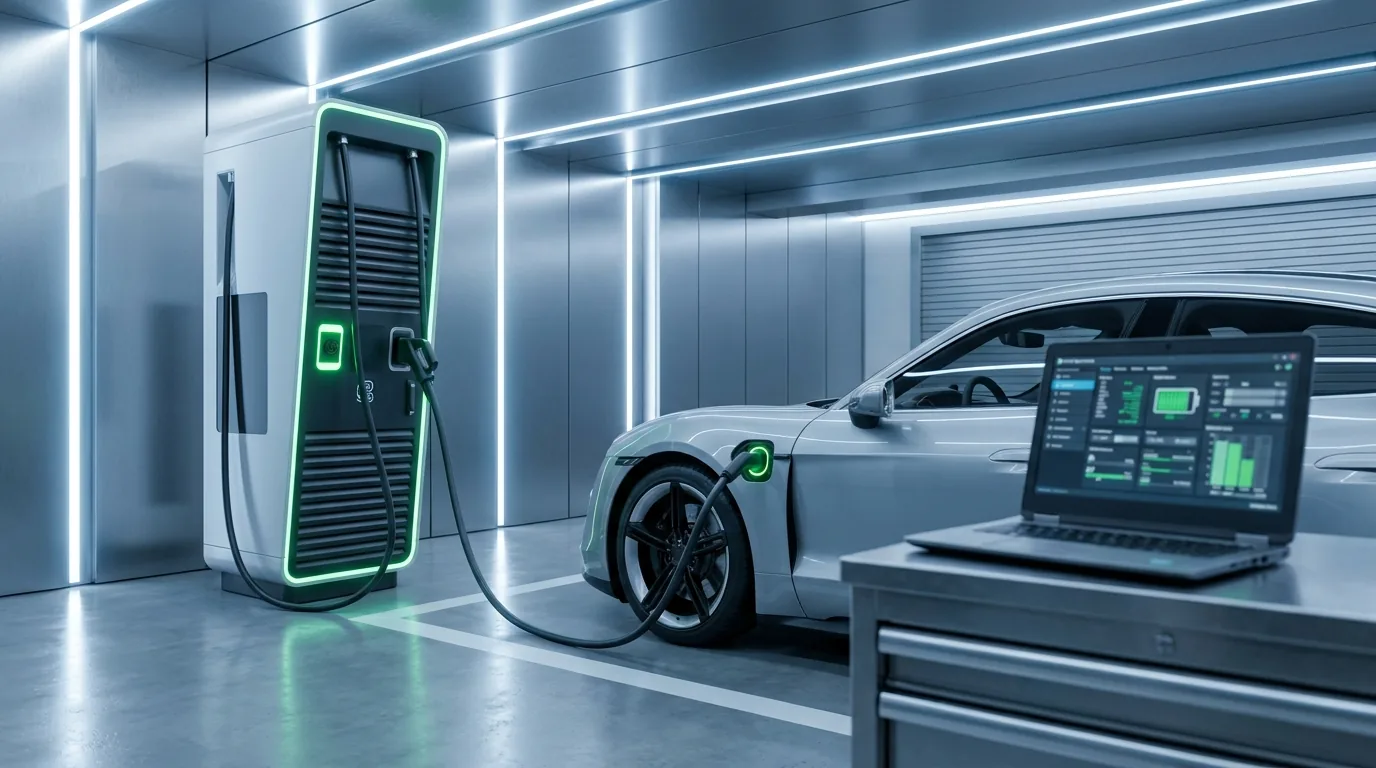 Elektrische wagen aan laadpaal